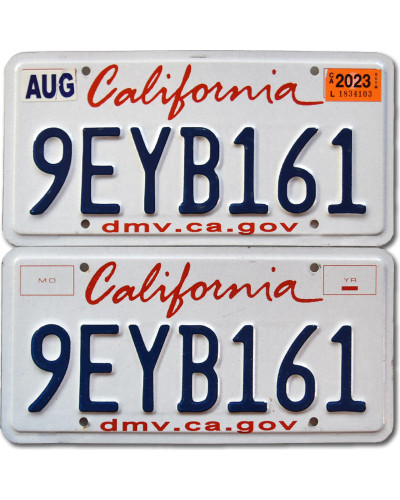 Americká SPZ California 9EYB161 pár