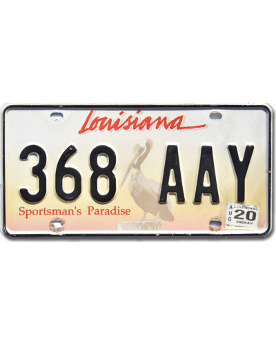 Americká SPZ Louisiana Pelican 368 AAY