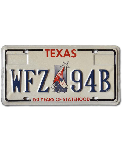 Americká ŠPZ Texas 150 years WFZ 94B