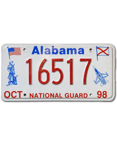 Americká ŠPZ Alabama National Guard 16517