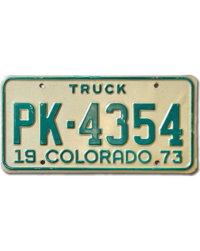 Americká ŠPZ Colorado 1973 Truck PK-4354