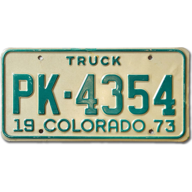 Americká ŠPZ Colorado 1973 Truck PK-4354