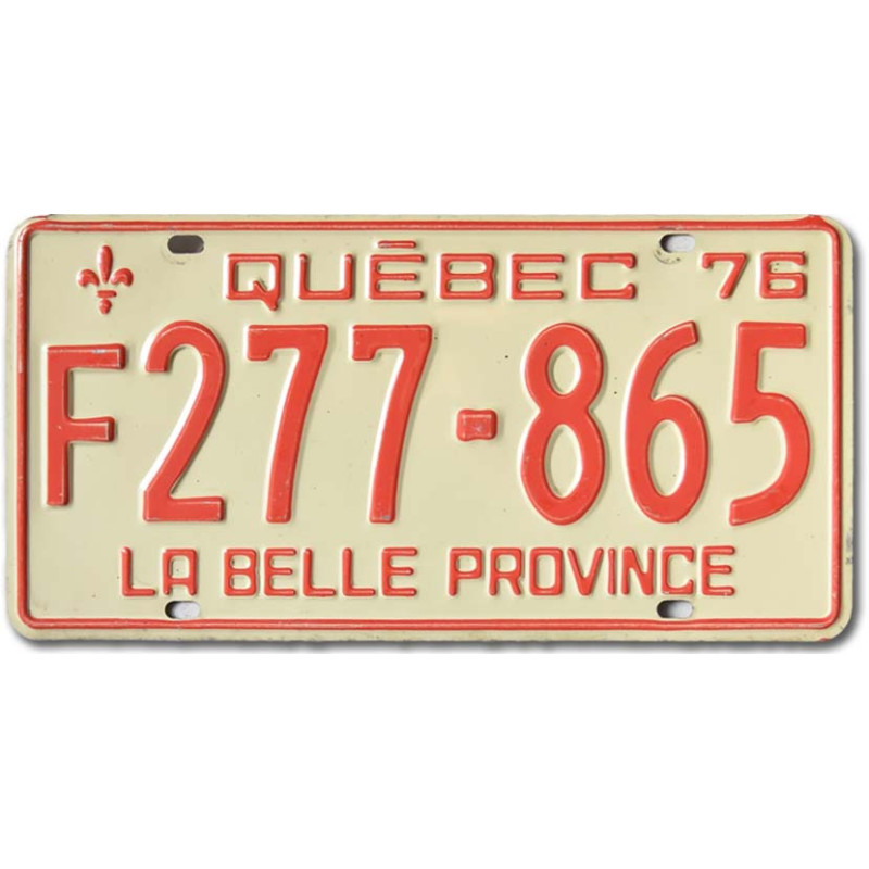 Kanadská SPZ Quebec 1976 La Belle Province F277-865