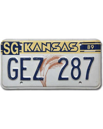 Americká ŠPZ Kansas 1989 Wheat GEZ 287