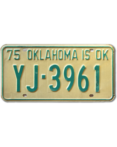 Americká SPZ Oklahoma is OK 1975