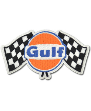 Moto nášivka Gulf Checkers Flags 10 cm x 6 cm