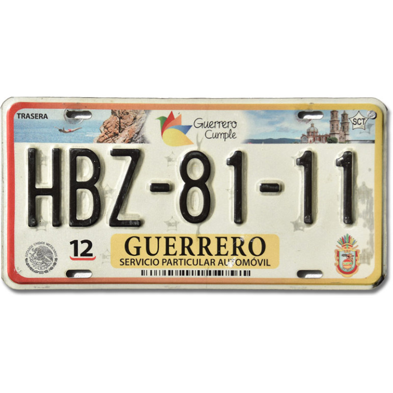 Mexická ŠPZ Guerrero HBZ-81-11