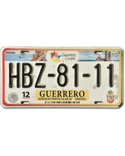 Mexická ŠPZ Guerrero HBZ-81-11
