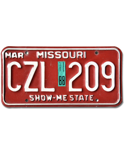 Americká ŠPZ Missouri Red CZL 209