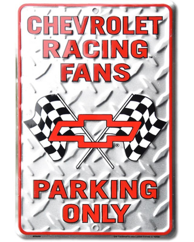 Plechová ceduľa Chevrolet Racing Fans 30 cm x 20 cm