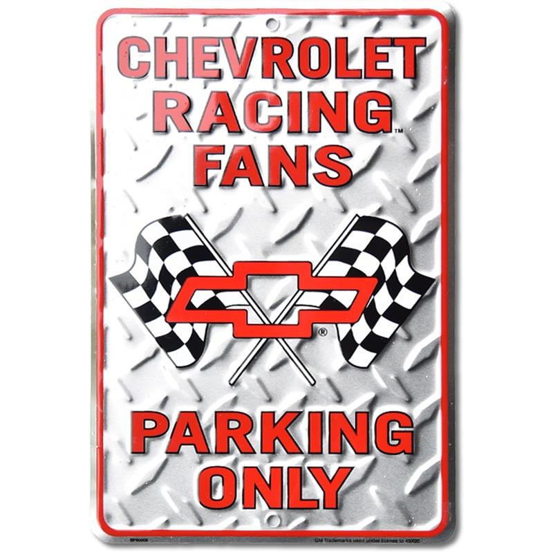 Plechová ceduľa Chevrolet Racing Fans 30 cm x 20 cm