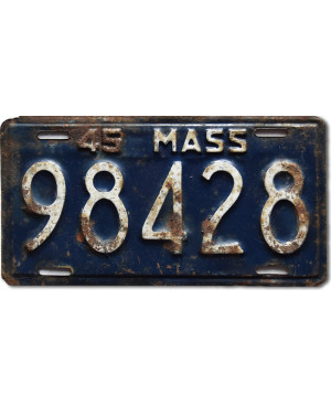 Americká SPZ Massachusetts 1945 Blue 98428