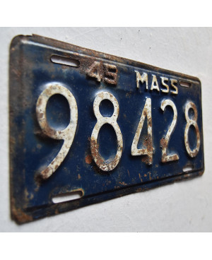 Americká ŠPZ Massachusetts 1945 Blue 98428