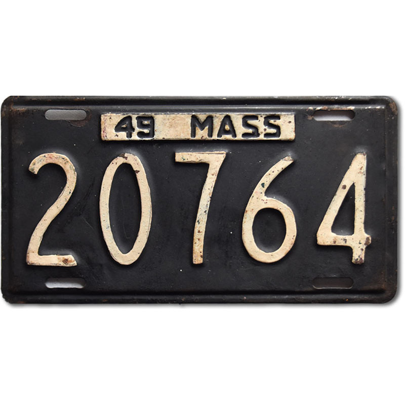 Americká SPZ Massachusetts 1949 Black 20764