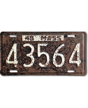 Americká SPZ Massachusetts 1949 Black 43564