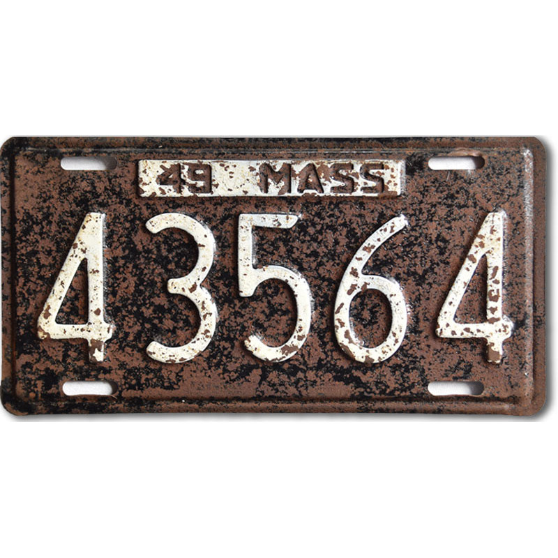 Americká SPZ Massachusetts 1949 Black 43564