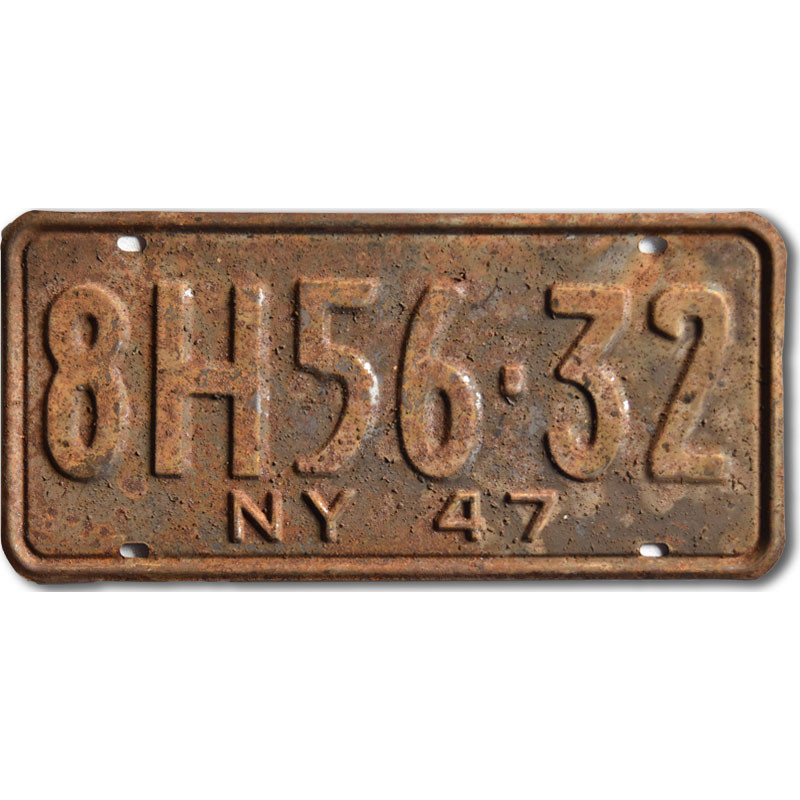 Americká SPZ New York 1947 Black 8H 56-32