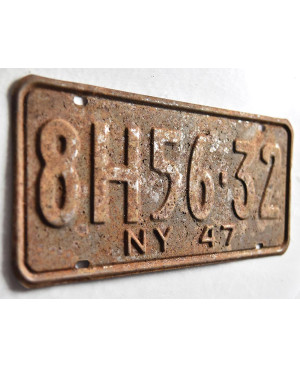 Americká ŠPZ New York 1947 Black 8H 56-32