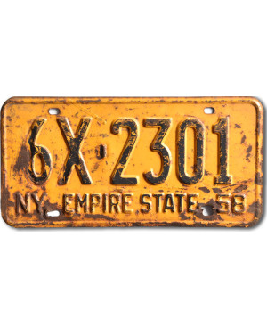 Americká SPZ New York 1958 Yellow 6X-2301