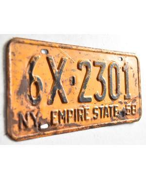 Americká ŠPZ New York 1958 Yellow 6X-2301