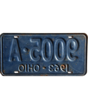 Americká ŠPZ Ohio 1963 Blue 9005-A