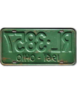 Americká ŠPZ Ohio 1961 Green RL-3857