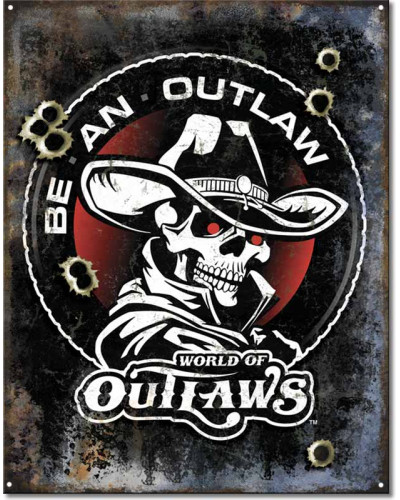 Plechová ceduľa Be An Outlaw 40 cm x 32 cm