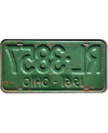 Americká ŠPZ Ohio 1961 Green RL-3857