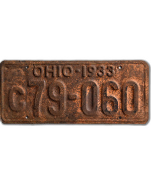 Americká ŠPZ Ohio 1933 Yellow c79-060