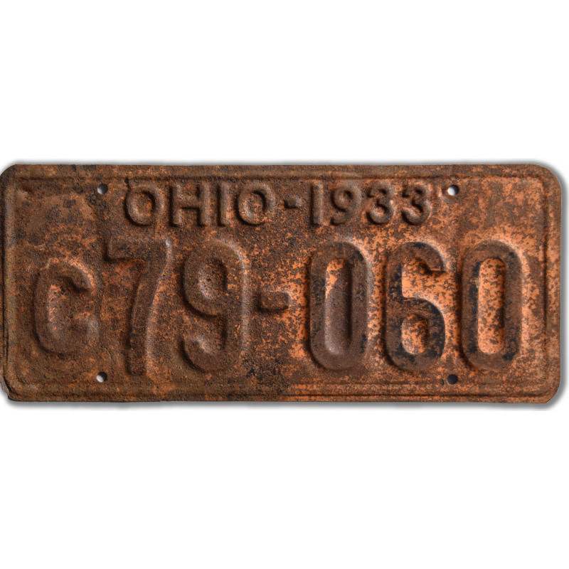 Americká ŠPZ Ohio 1933 Yellow c79-060