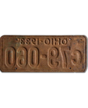 Americká ŠPZ Ohio 1933 Yellow c79-060