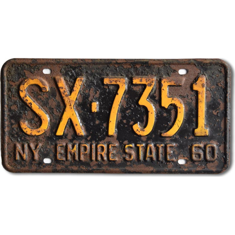 Americká ŠPZ New York 1961 Black Empire State SX.7351