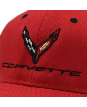 Kšiltovka Chevrolet C6 Corvette Cotton Twill červená