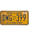 Americká SPZ Pennsylvania Keystone DWG 399