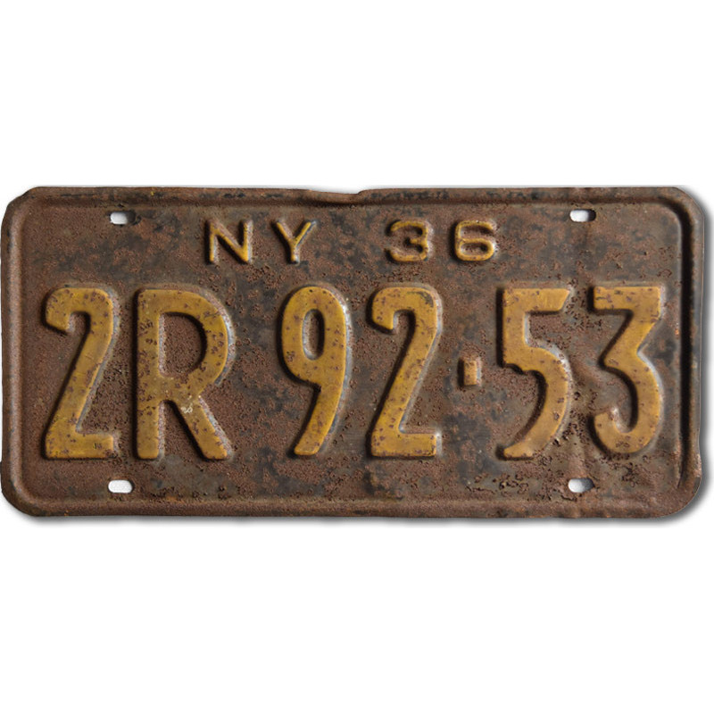 Americká SPZ New York 1936 Black 2R 92.53
