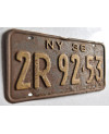 Americká ŠPZ New York 1936 Black 2R 92.53