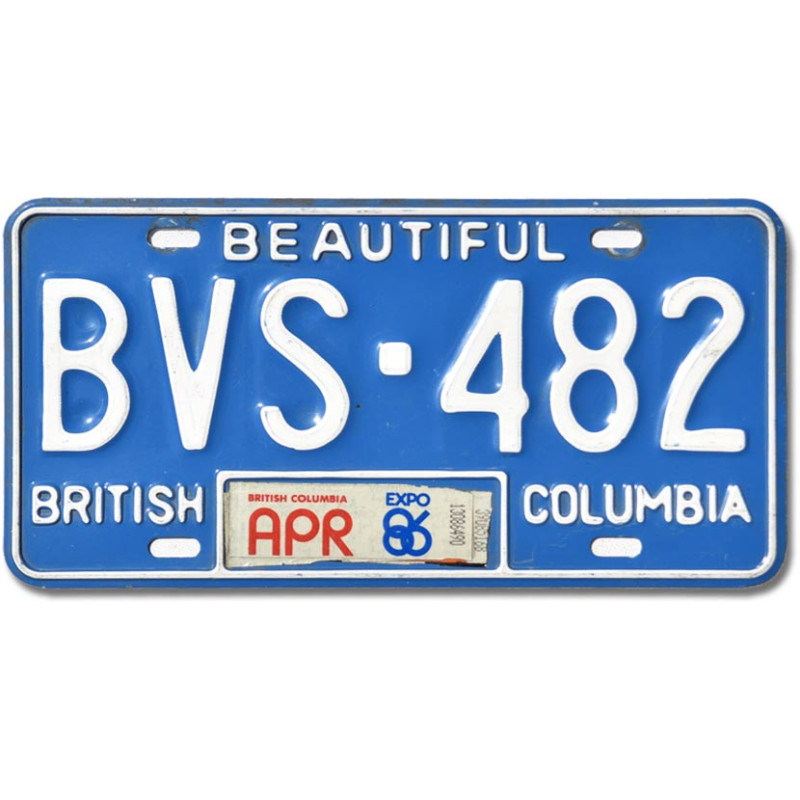 Kanadská ŠPZ British Columbia Blue Beautiful BVS-482
