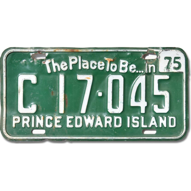 Kanadská ŠPZ Prince Edward Island 1975 Green C17.045