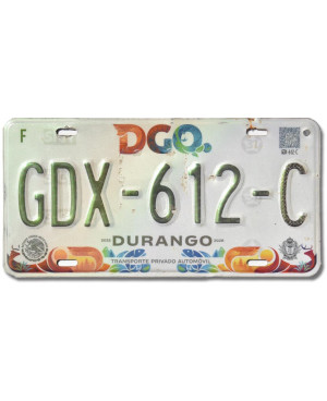 Mexická ŠPZ Durango GDX-612-C