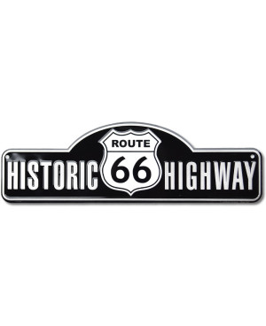 Plechová ceduľa Route 66 Highway Old Fashioned 46 cm x 14 cm