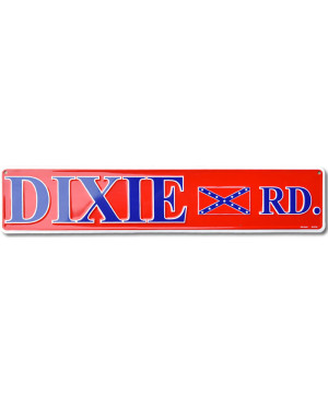 Plechová ceduľa Dixie Road 60 cm x 13 cm