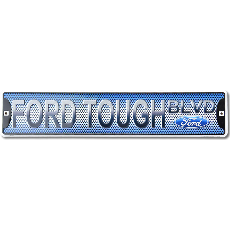 Plechová ceduľa Ford Tough BLVD 60 cm x 13 cm