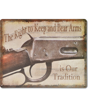 Plechová cedule The Right to Keep Arms 38 cm x 30 cm