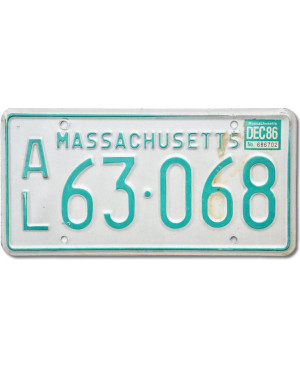 Americká ŠPZ Massachusetts AL63.068