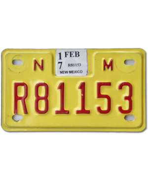 Moto americká ŠPZ New Mexico Yellow R81153