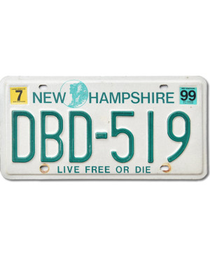Americká ŠPZ New Hampshire Live Free DBD-519
