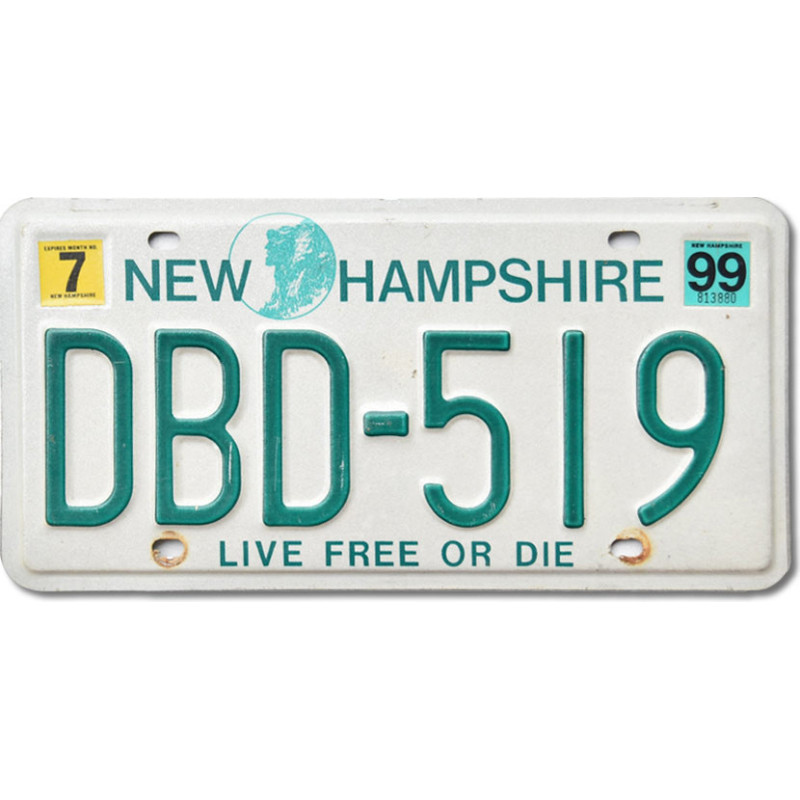 Americká ŠPZ New Hampshire Live Free DBD-519