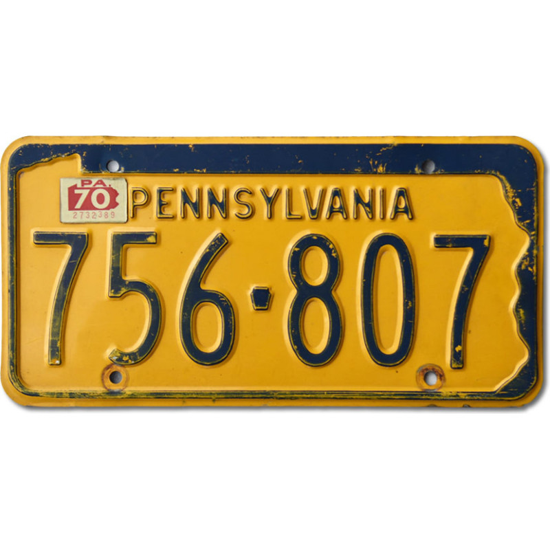 Americká ŠPZ Pennsylvania Yellow 756-807