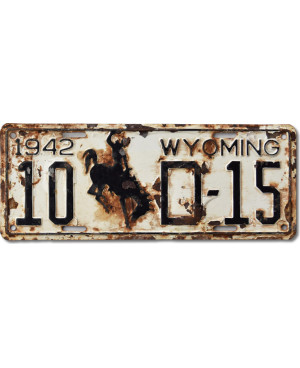 Americká ŠPZ Wyoming 1942 Bronco 10-D-15