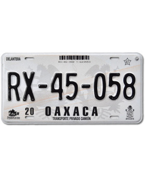 Mexická ŠPZ Oaxaca RX-45-058